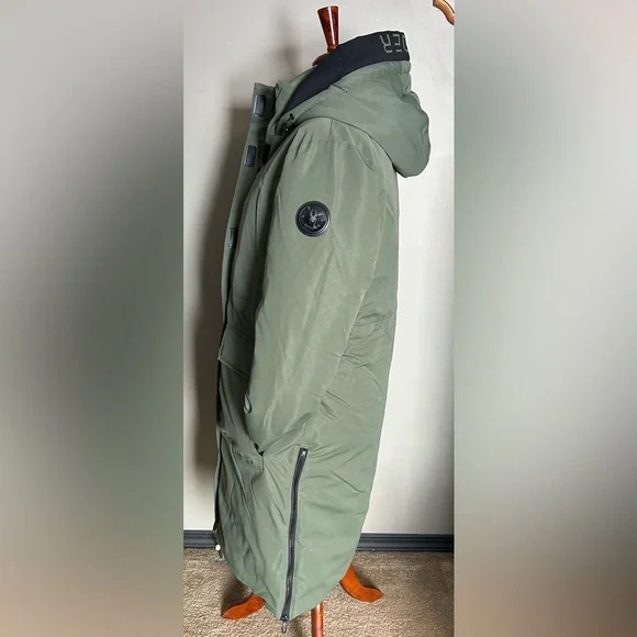 Spyder Women's Olive Hooded Puffer Coat - Picture 4 of 16